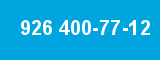 926 400-77-12